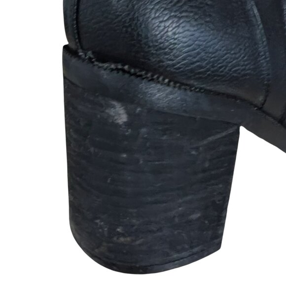 Cushionaire Festival Black Square Toe Block Heel Platform Ankle Boots Size 8 - Picture 5 of 10